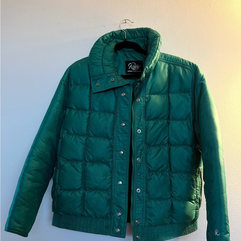Vintage Green Puffer Jacket